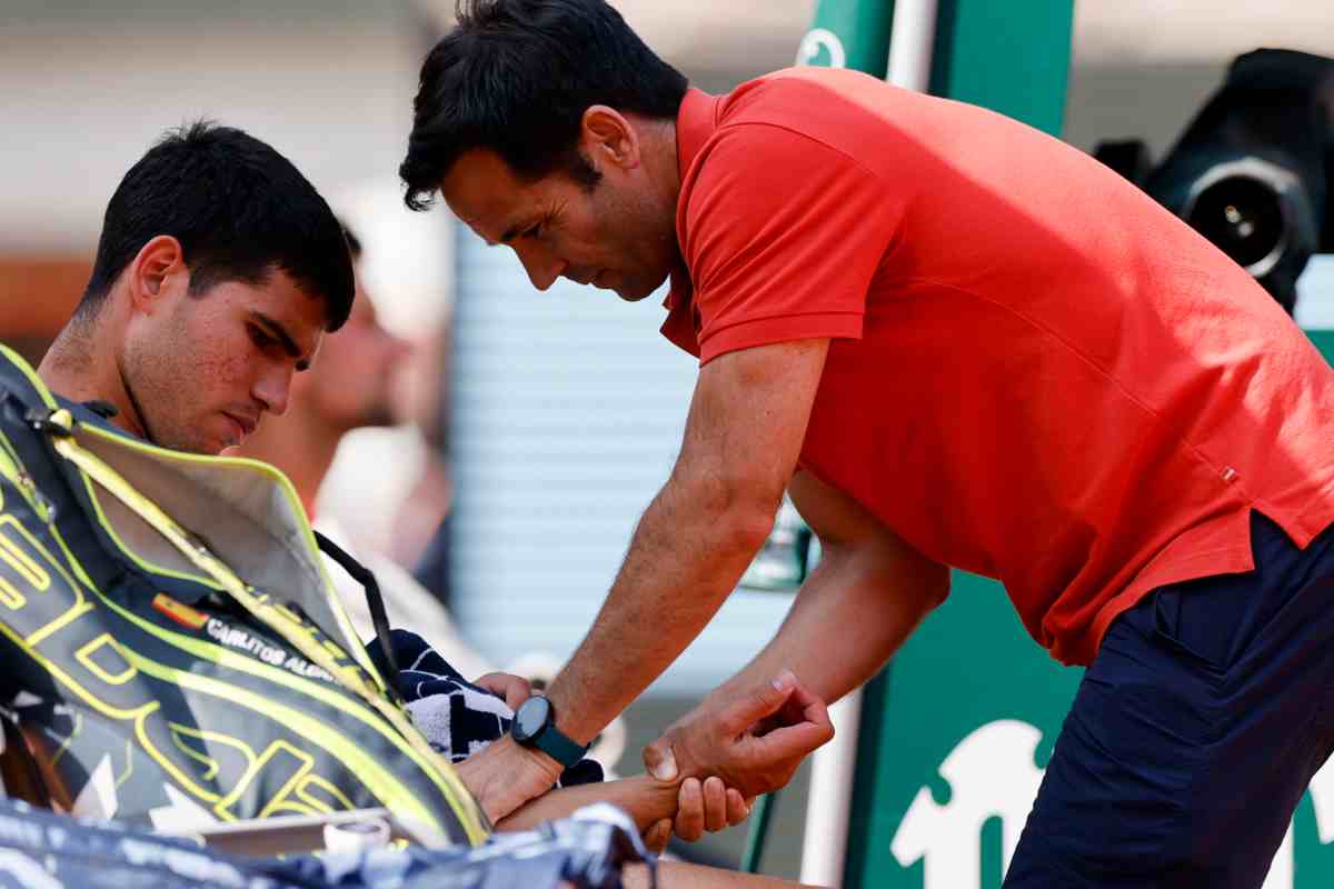 Alcaraz infortunio al Roland Garros